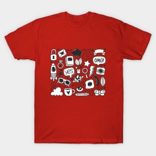 Abstract Scribbles icons T-Shirt